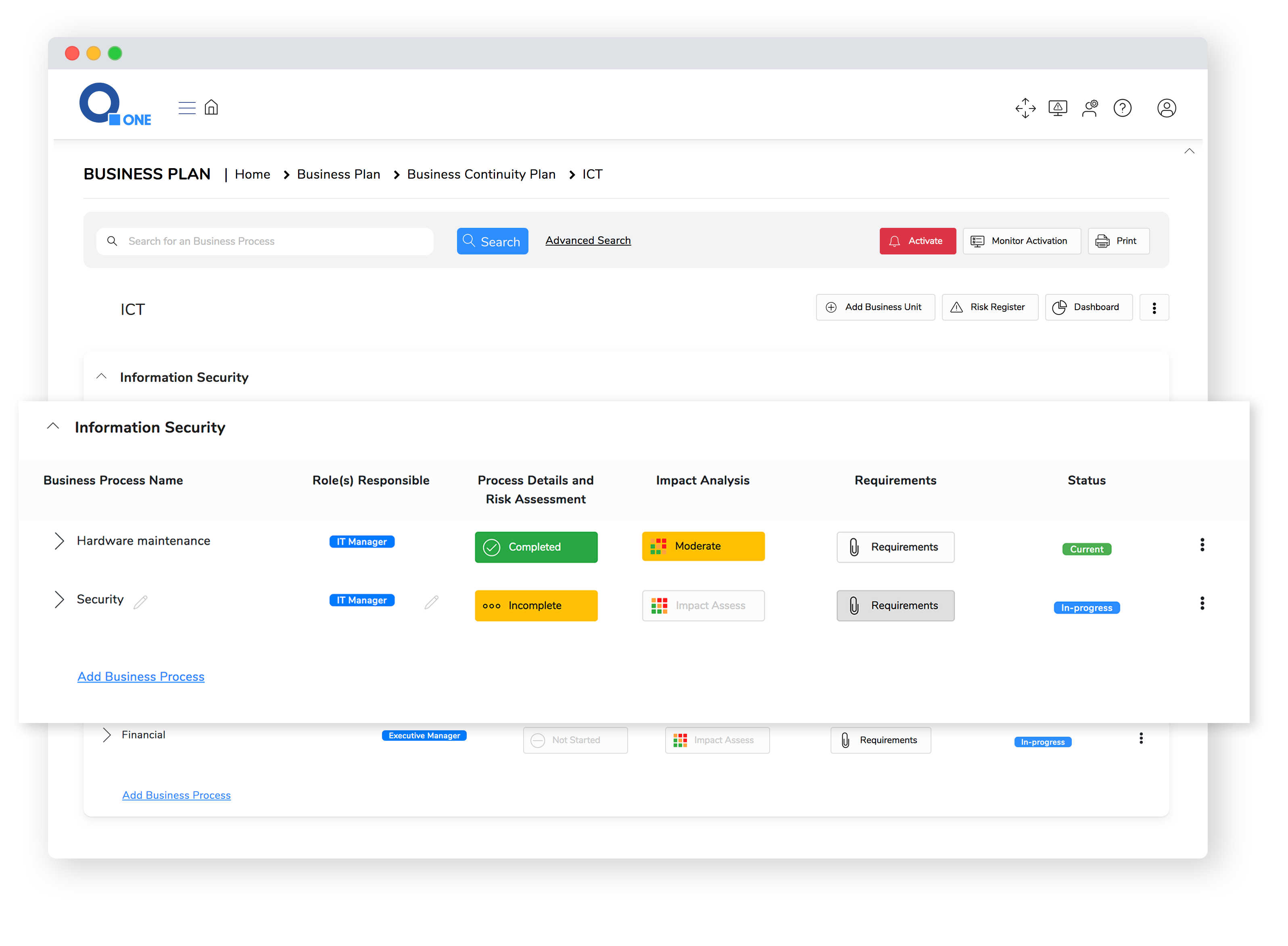 QuadrumOne Risk Management System