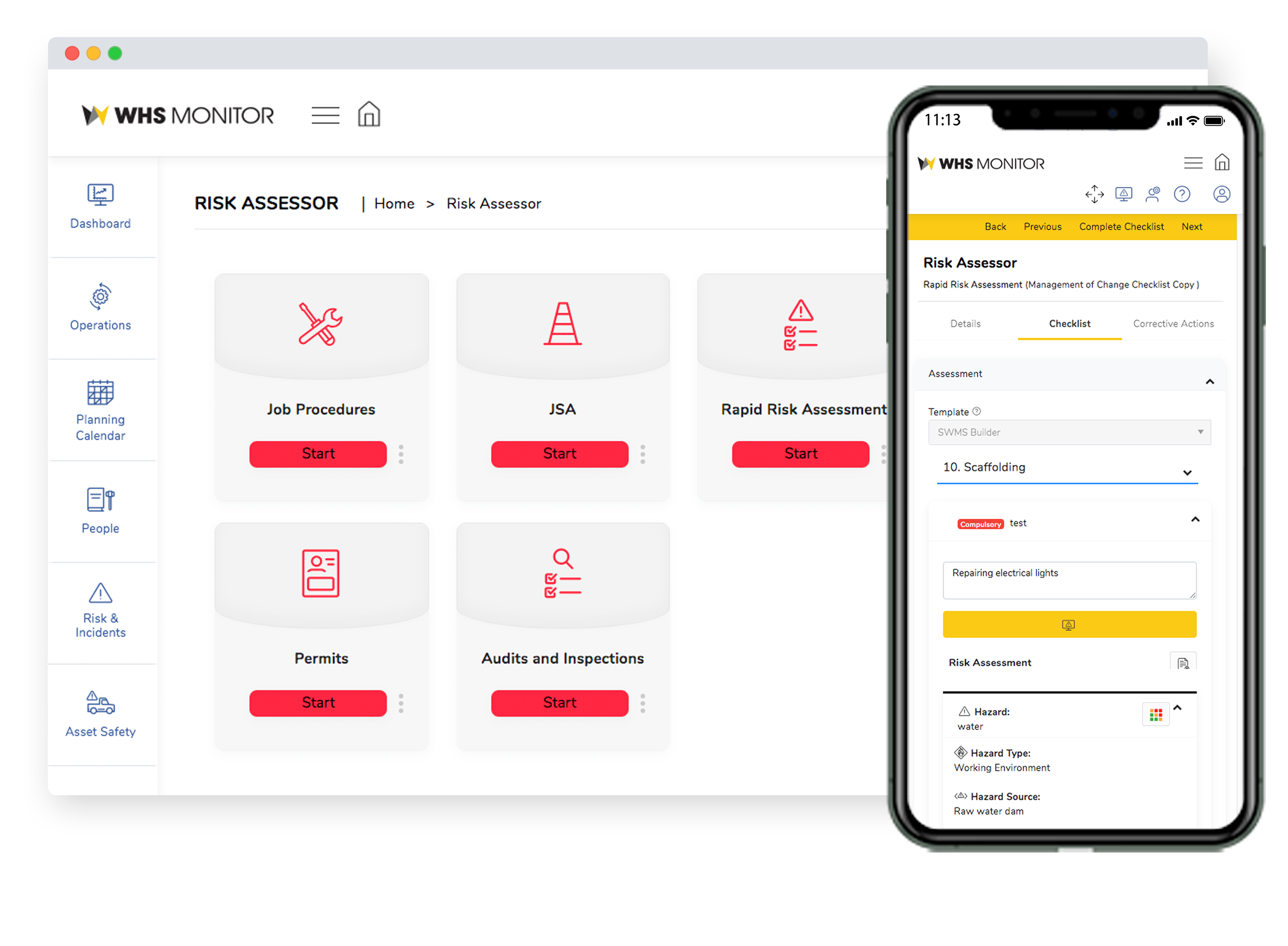 WHS Monitor Risk Management System